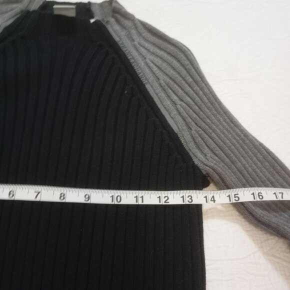 A|X Armani Exchange Trademark  Cotton Blend Men's Black And Gray Sweater. Size S - Picture 9 of 11